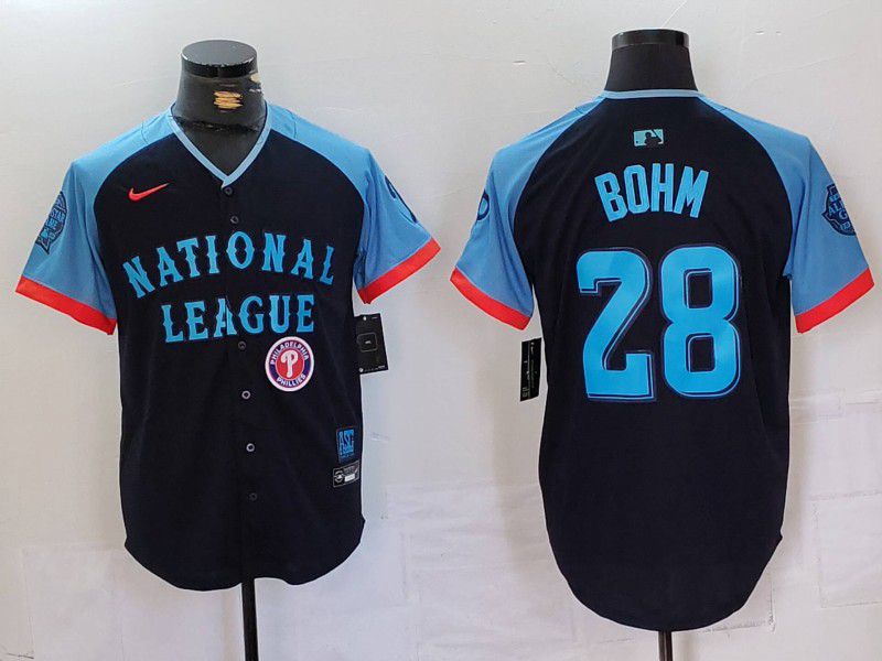 Men Philadelphia Phillies #28 Bohm Blue All star 2024 Nike MLB Jersey style 5